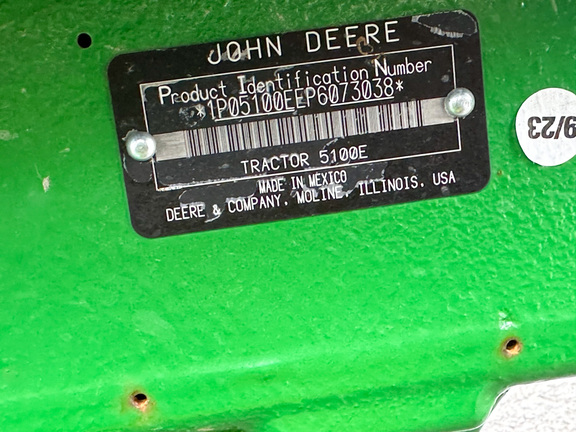 2023 John Deere 5100E Tractor