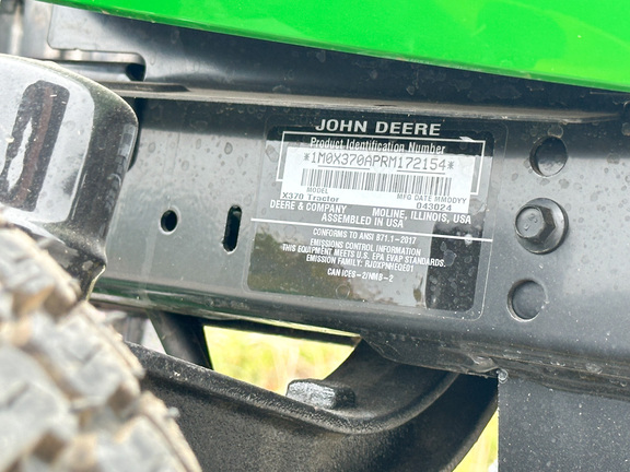 2024 John Deere X370 Garden Tractor