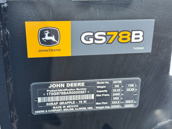 2024 John Deere GS78B Grapple
