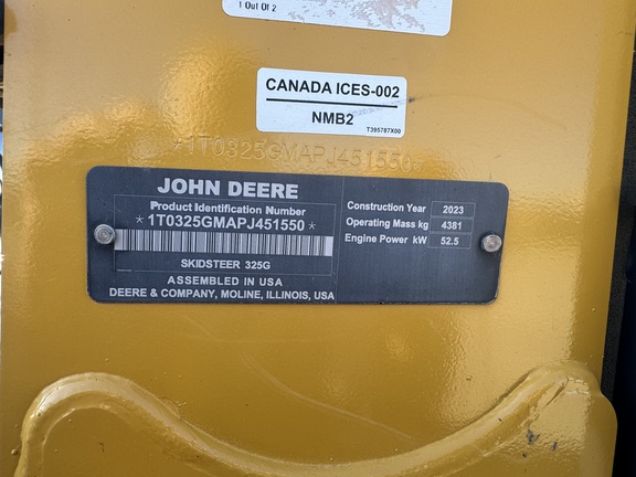 2023 John Deere 325G Compact Track Loader