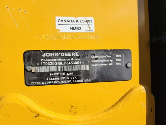 2023 John Deere 325G Compact Track Loader