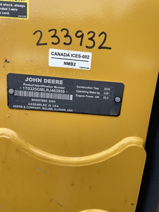 2024 John Deere 325G Compact Track Loader