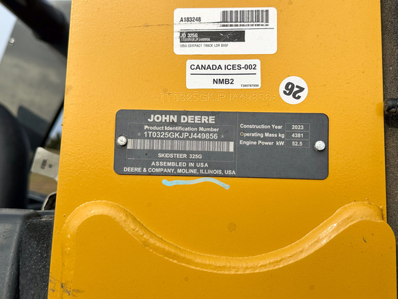 2023 John Deere 325G Compact Track Loader