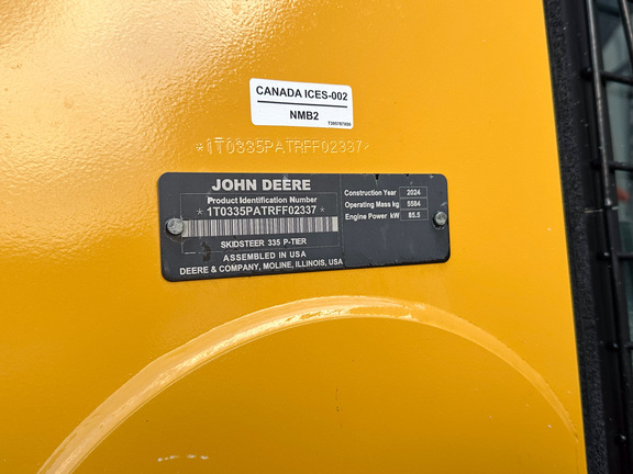 2024 John Deere 335 P Compact Track Loader