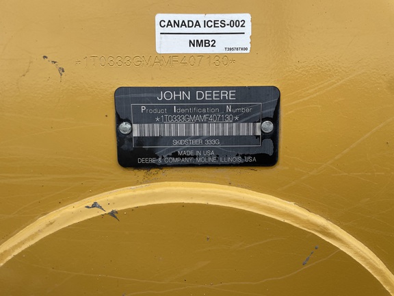 2021 John Deere 333G Compact Track Loader