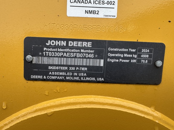2024 John Deere 330 P Skid Steer Loader