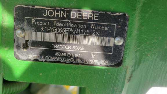 2022 John Deere 5065E Tractor