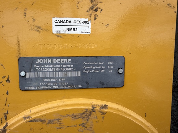 2024 John Deere 333G Compact Track Loader