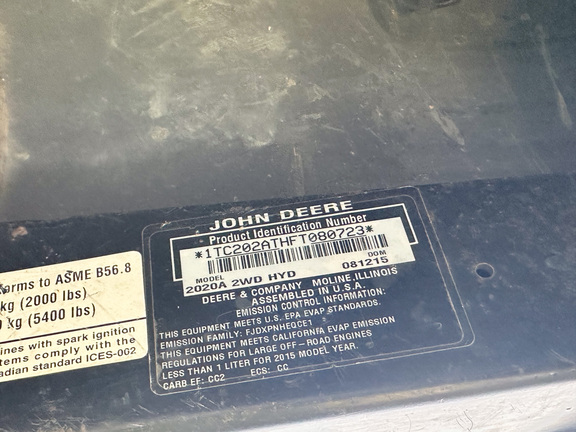 2015 John Deere 2020A ATV