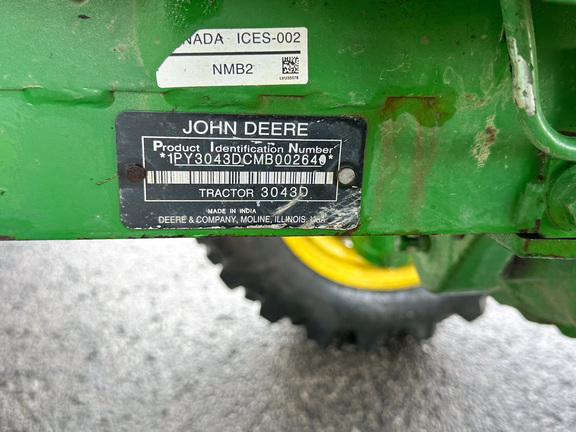 2022 John Deere 3043D Tractor Compact