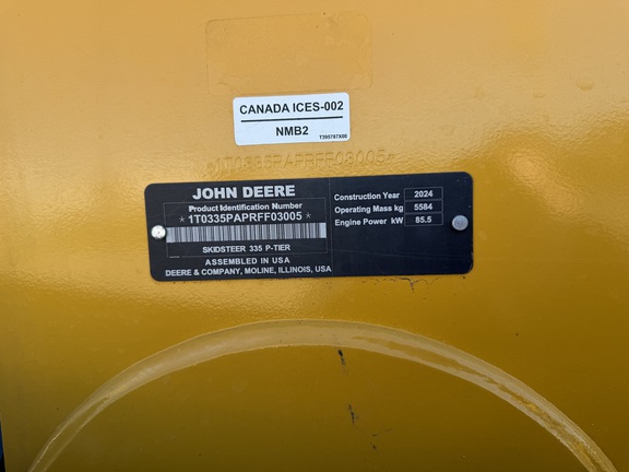 2024 John Deere 335 P Compact Track Loader