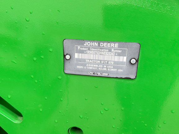 2022 John Deere 9RT 570 Tractor Rubber Track