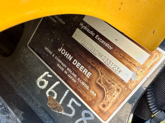 2022 John Deere 17G Excavator Mini