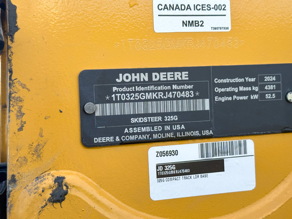 2024 John Deere 325G Compact Track Loader