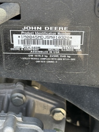 2025 John Deere XUV 845M HVAC Cab ATV