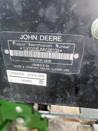 2023 John Deere 1023E Tractor Compact