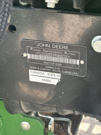 2022 John Deere 1025R Tractor Compact