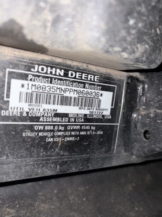2022 John Deere XUV 835M ATV