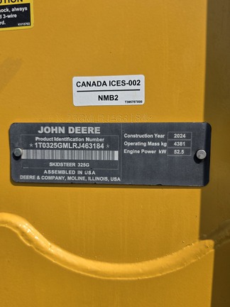 2024 John Deere 325G Compact Track Loader