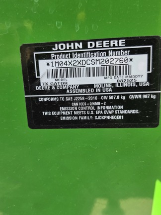 2025 John Deere TX 4X2 ATV