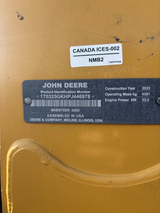 2023 John Deere 325G Compact Track Loader