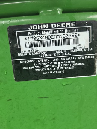 2021 John Deere TH 6X4 ATV
