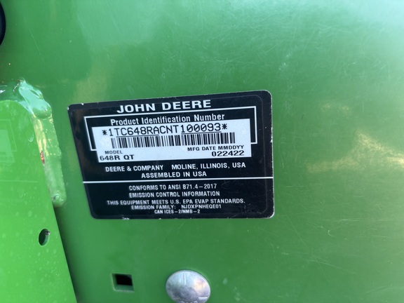 2022 John Deere 648R Misc