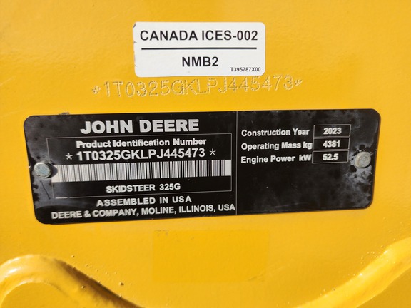 2023 John Deere 325G Compact Track Loader