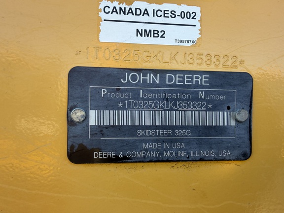 2019 John Deere 325G Compact Track Loader