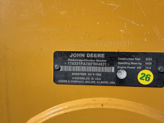 2024 John Deere 331 P Compact Track Loader