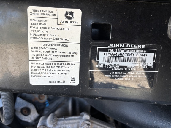 2025 John Deere XUV 845R Premium Cab ATV