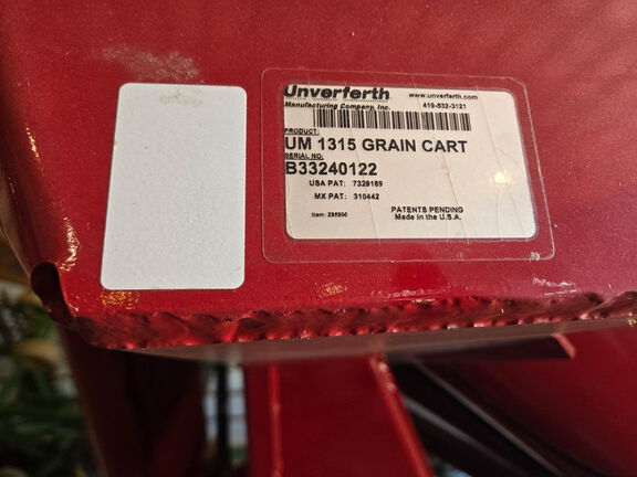 2015 Unverferth 1315 Grain Cart