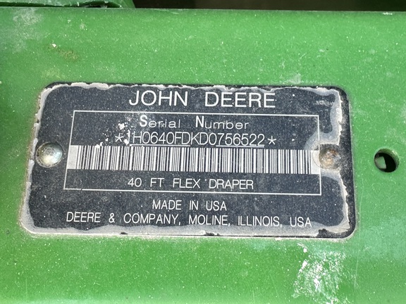 2013 John Deere 640FD Header Combine