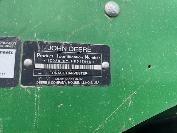 2018 John Deere 8800 Forage Harvester