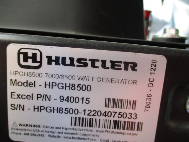 2021 Hustler Excel HPGH8550 8500 watt Hustler/Excel Generator Generator