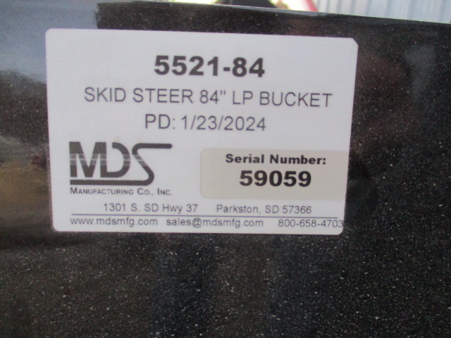 2024 MDS 5521-84  MDS 84" REPLACEMENT BUCKET- UNIVERSAL SKI Bucket
