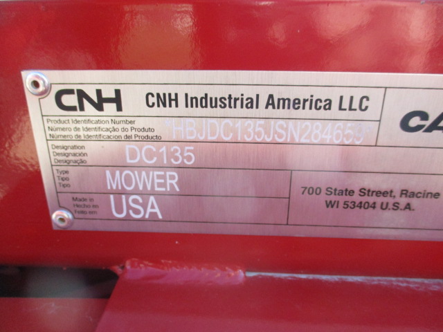 2025 Case IH DC135 MWR COND RUBBER Mower Conditioner