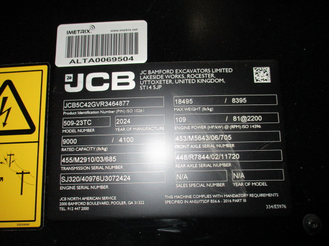 2024 JCB 509-23TC TeleHandler