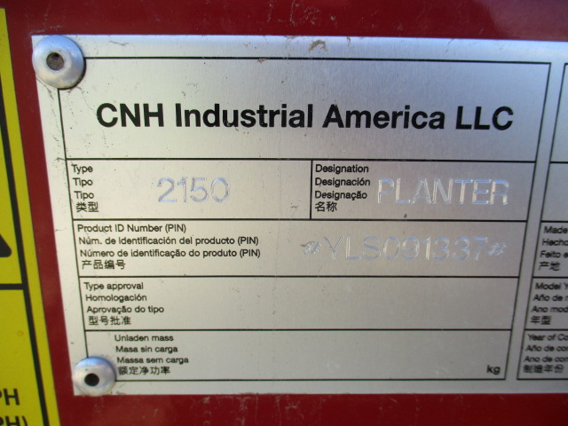 2021 Case IH ER 2150 PLANTER:-2 Point Hitch:-16 Rows Planter