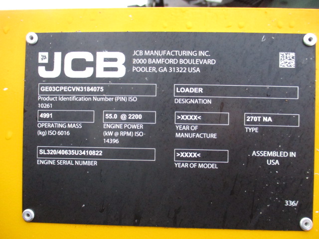 2022 JCB 270T Compact Track Loader