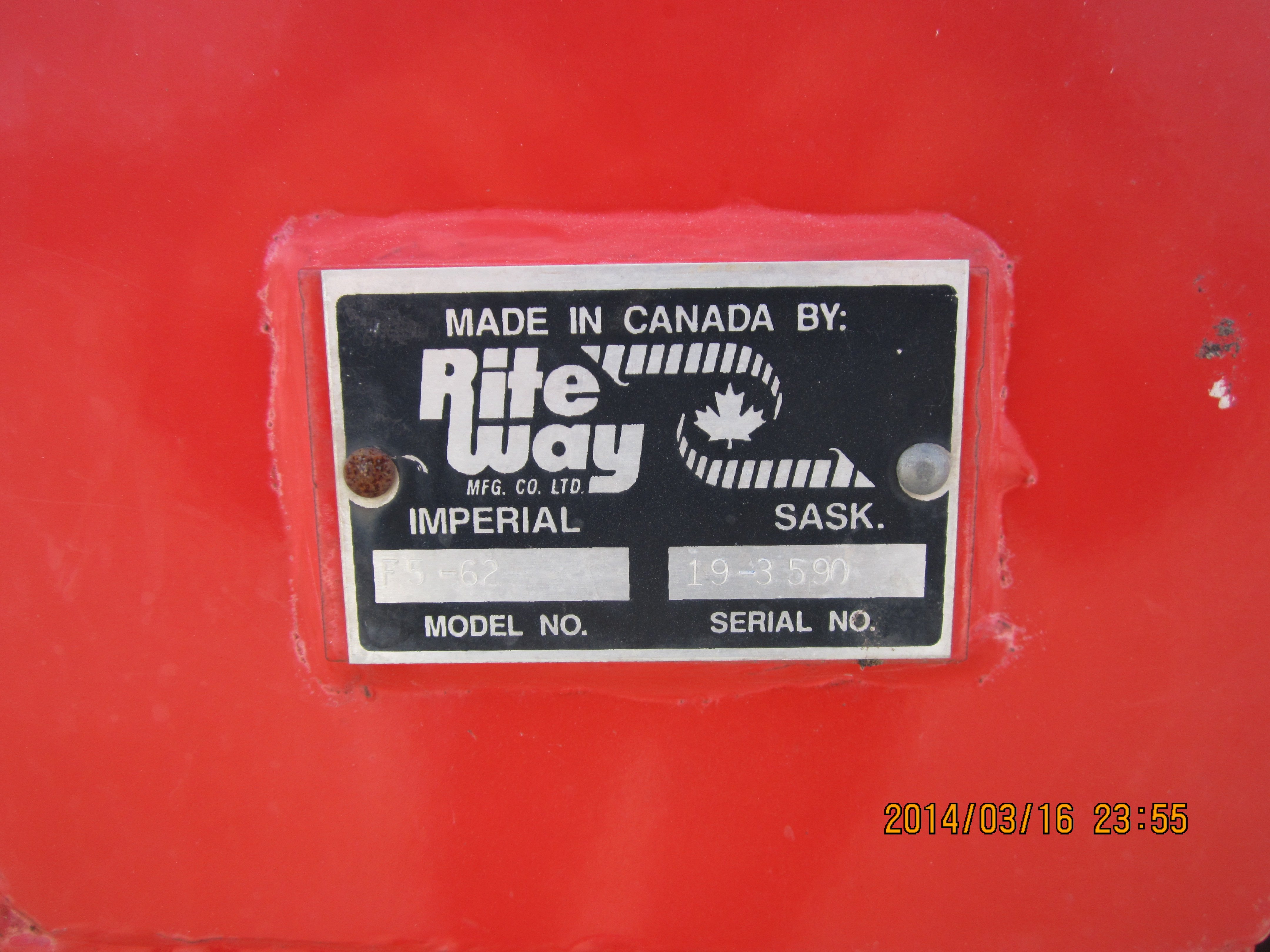 2018 Riteway F5-62 Land Roller