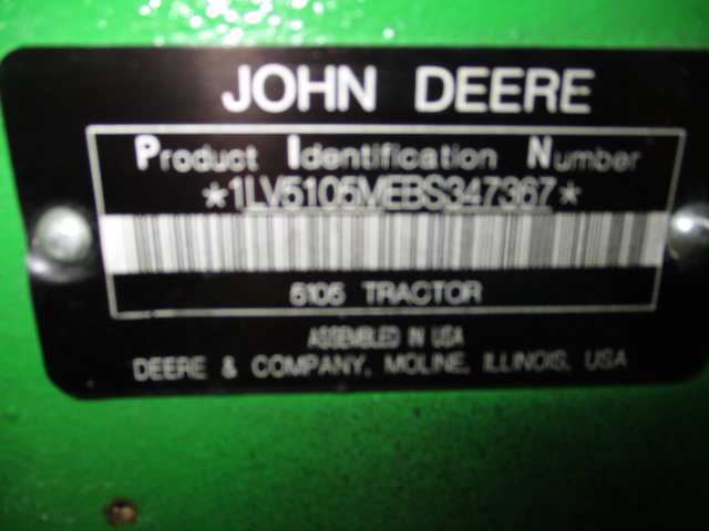 2011 John Deere 5105M Tractor