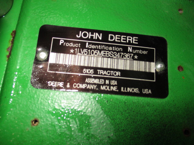 2011 John Deere 5105M Tractor