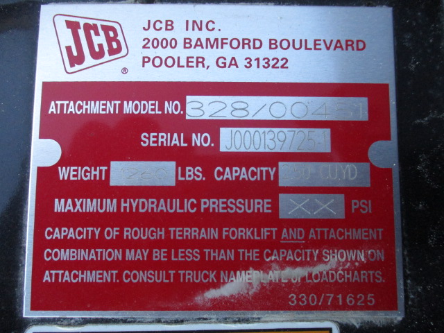 2025 JCB 328/00451 Bucket