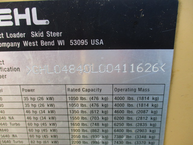 2006 Gehl 4840E Skid Steer Loader