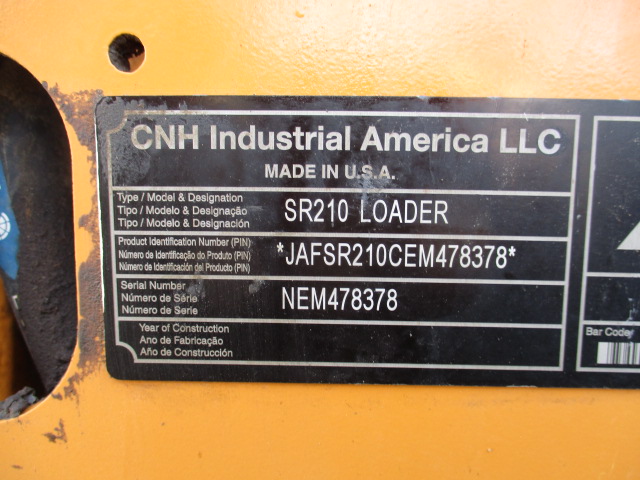 2015 Case SR210 Skid Steer Loader