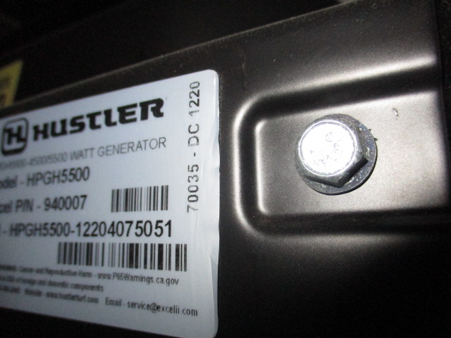 2021 Hustler Excel HPGH5500 Hustler 5500 Watt Generator Generator