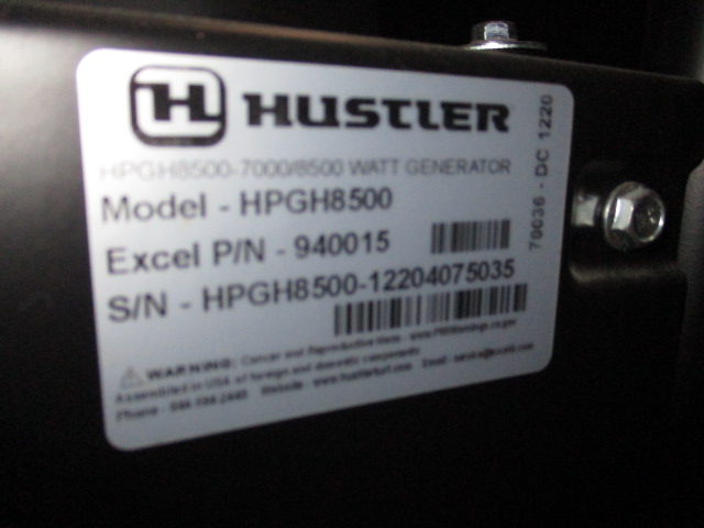 2021 Hustler Excel HPGH8550 8500 watt Hustler/Excel Generator Generator