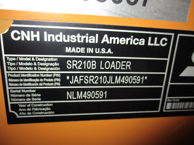 2021 Case SR210B Skid Steer Loader