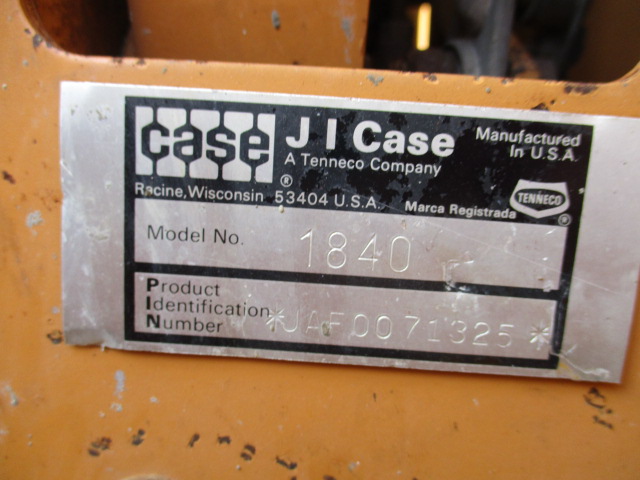 1991 Case 1840 Skid Steer Loader